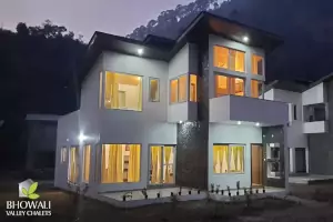 Bhowali Valley Chalets : 3 Bedroom Villa - Exterior (Night)